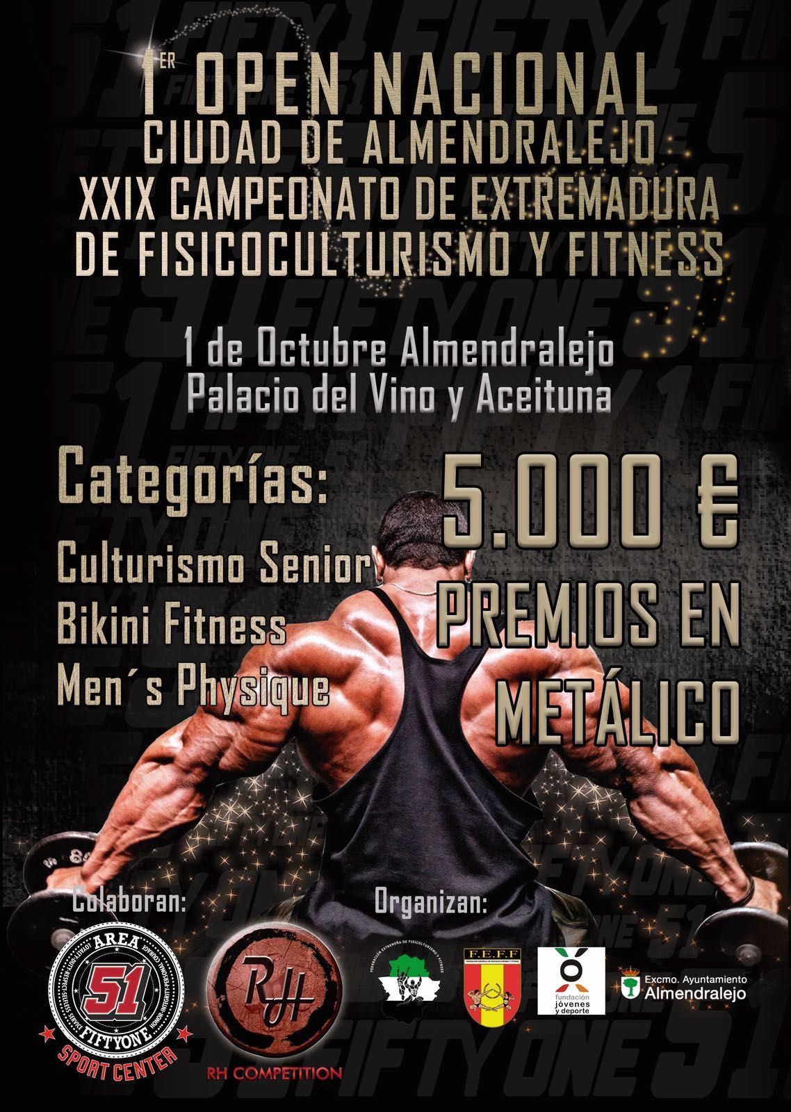 XXIX CAMPEONATO DE EXTREMADURA DE FISICOCULTURISMO Y FITNESS 2016 Open Nacional Ciudad de Almendralejo 2016